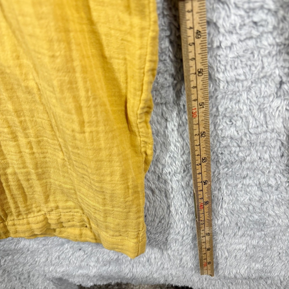 Outerknown The Sunday Gauze Organic Cotton Jumpsuit Size XL Yellow Sleeveless - Picture 3 of 12